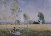 Claude Monet Meadow at Bezons Germany oil painting artist